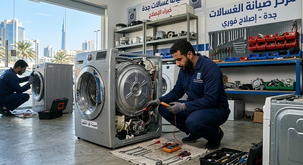 صيانة غسالات جدة | تصليح بالمنزل وقطع غيار أصلية - أمان